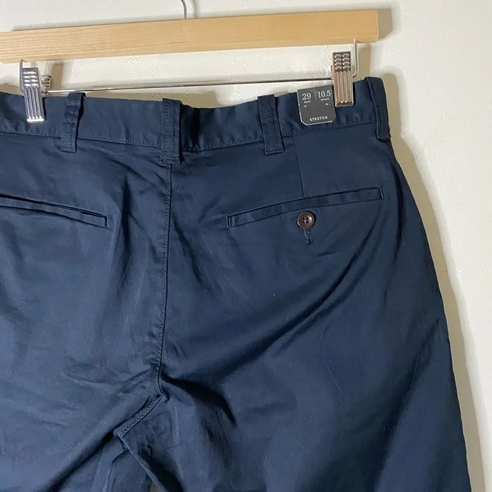 J. Crew 10.5” Stretch Chino Shorts in Navy Size 29